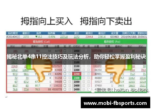 揭秘北单4串11投注技巧及玩法分析，助你轻松掌握盈利秘诀